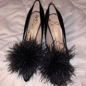 Sam Edelman black Pom Pom pumps